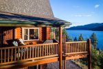 Take in the lake views while grilling & entertaining on the wrap around deck